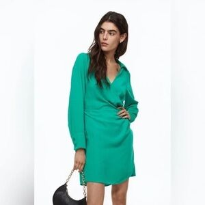 H&M | Wrap Dress Green Turquoise Size XS
